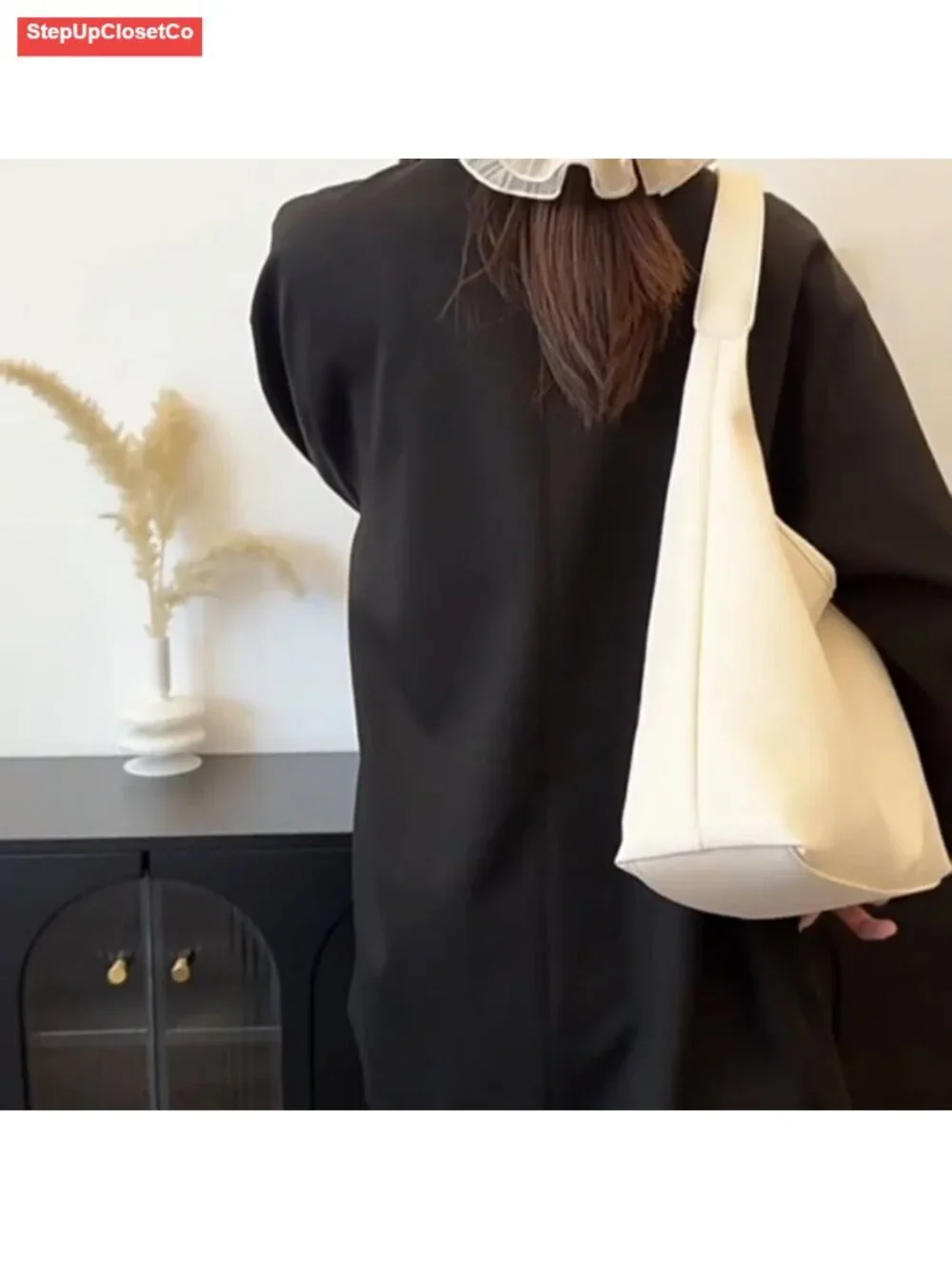 Medium Slouchy Hobo Bag Vegan Leather Shoulder Tote Purse